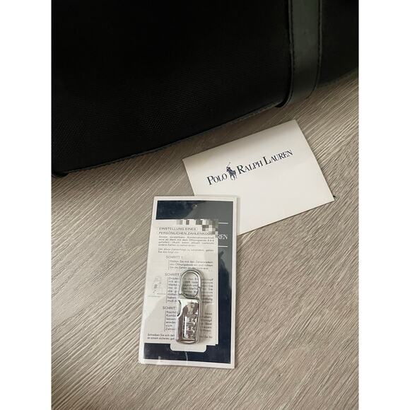 Polo Ralph Lauren Large Black Duffel Bag Weekender Travel Gym Business Trip - Picture 16 of 16